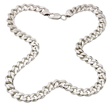 Silver 21 inch curb Chain